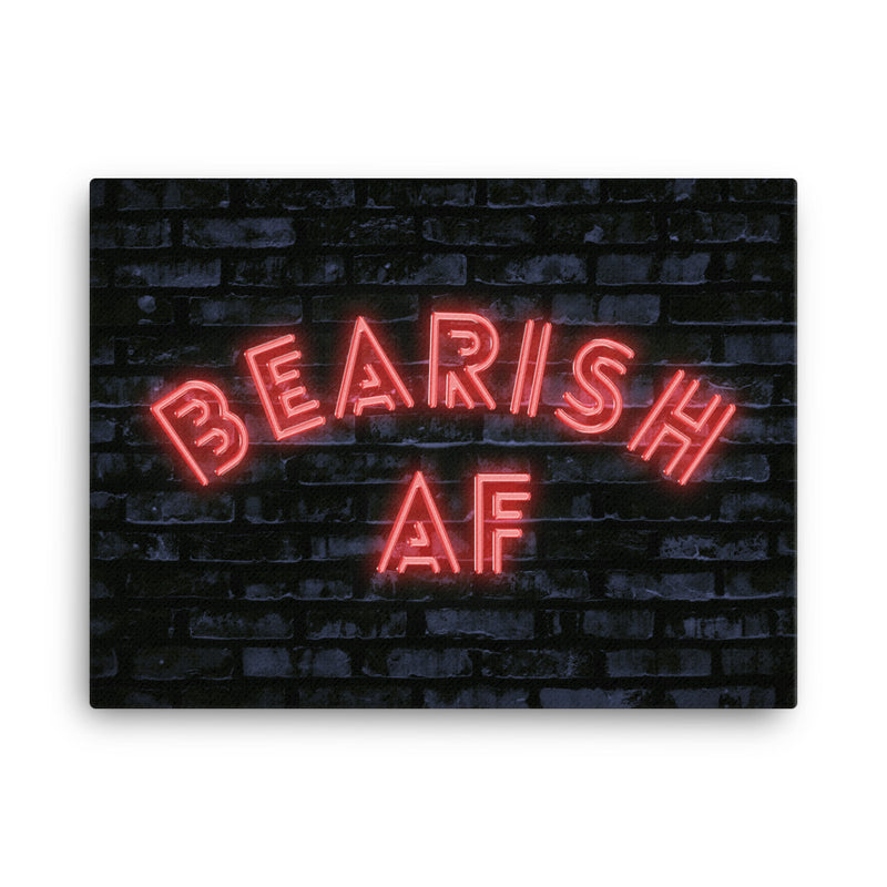 Bearish AF Neon Canvas