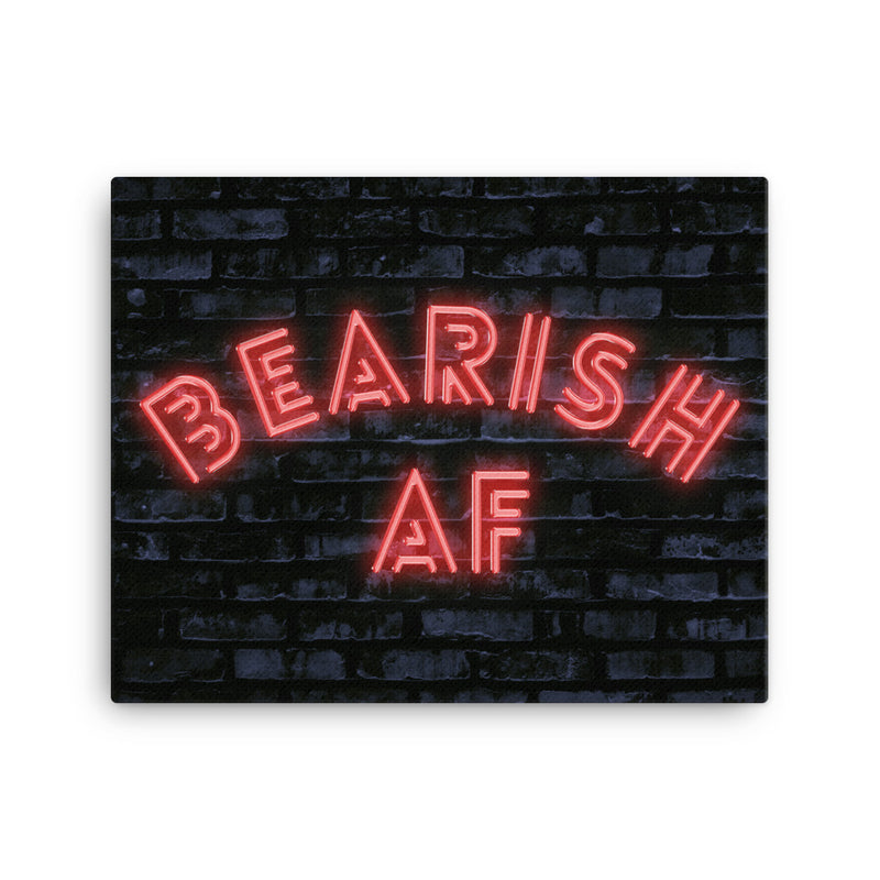 Bearish AF Neon Canvas