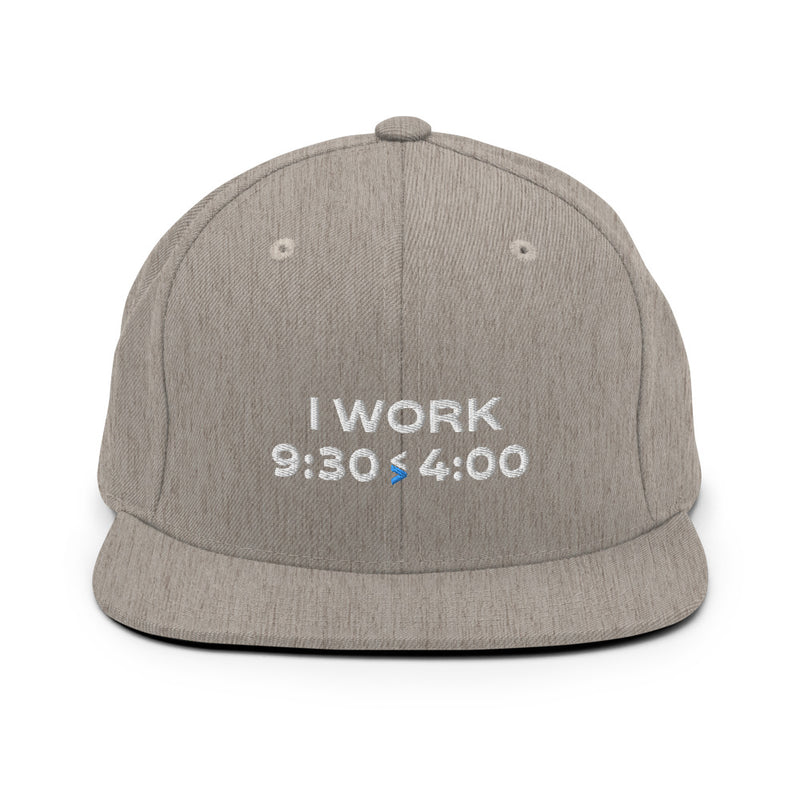 I Work 9:30-4:00 Snapback Hat
